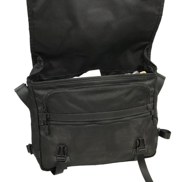 TUMI Alpha 2 Messenger Briefcase Expandable Organizer Laptop Ballistic Nylon - Picture 9 of 16